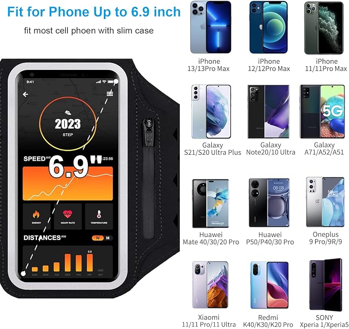 Running Armband with Earphone Bag Cell Phone Armband - Image 5
