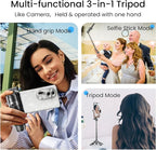 Mini Tripod with Dual Fill Lights, Portable Selfie Stick with Wireless Remote - Image 6