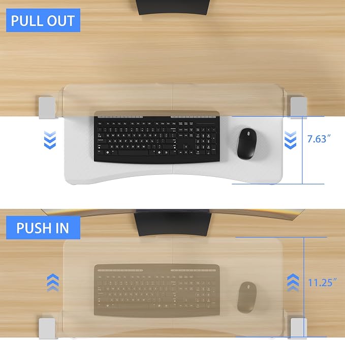 suptek Keyboard Tray Under Desk Pull Out - Image 3