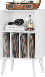 Lerliuo Record Player Stand, Mid-Century Vinyl Storage Cabinet Table by Lerliuo