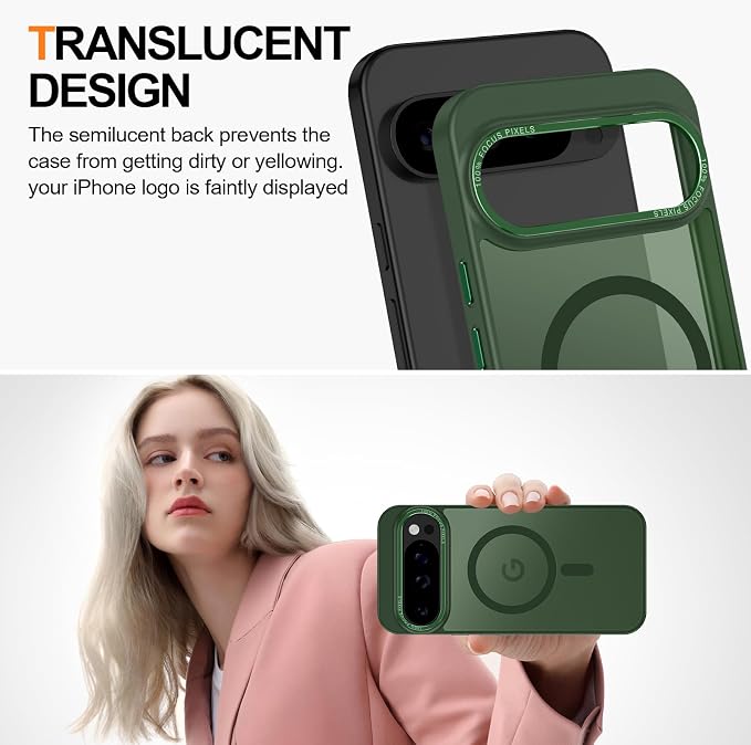 Magnetic for Google Pixel 10 Pro XL Case, Shockproof Slim Translucent Matte - Image 4