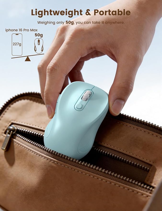 WisFox 2.4G Wireless Mouse for Laptop, Ergonomic Computer Mouse - Image 7