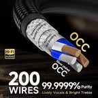 TODN Audiophile RCA Cables 3ft HiFi RCA Audio Cable Male to Male - Image 2