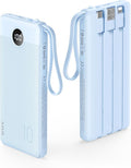 VRURC 10000mAh Power Bank Built-in Cables, Portable Charger by Home