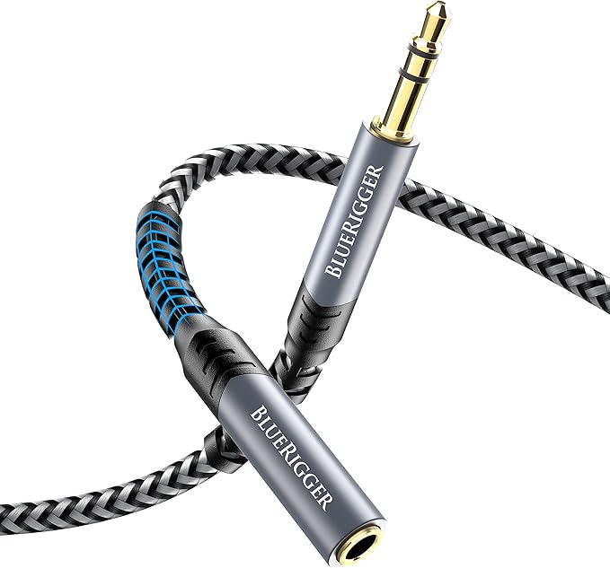 BlueRigger Headphone Extension Cable – Aux Cord by BlueRigger