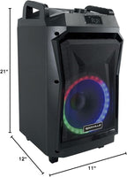 Rockville ROCKNGO 800 10" Portable Bluetooth Speaker, LED Lights, Mic Priority - Image 11