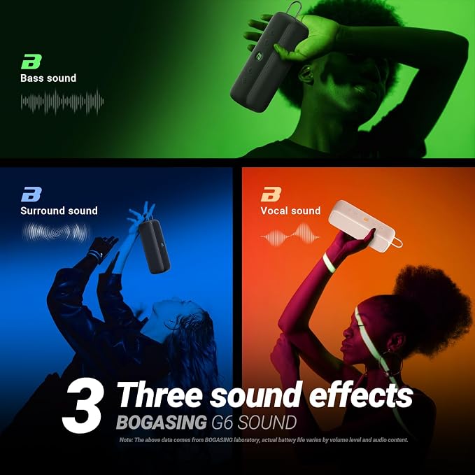 BOGASING G6 Bluetooth Speaker, Portable Wireless Speakers - Image 6