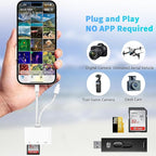 SD Card Reader for iPhone iPad Mac, Lightning & USB-C Dual Connectors Memory - Image 5
