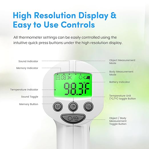 Medical Grade FSA-HSA Eligible Heavy Duty Touchless Infrared Forehead - Image 3