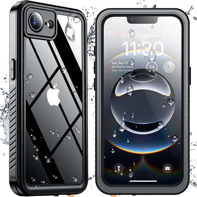 SPIDERCASE for iPhone 16e Case Waterproof, Built-in Screen & Camera Lens by SPIDERCASE