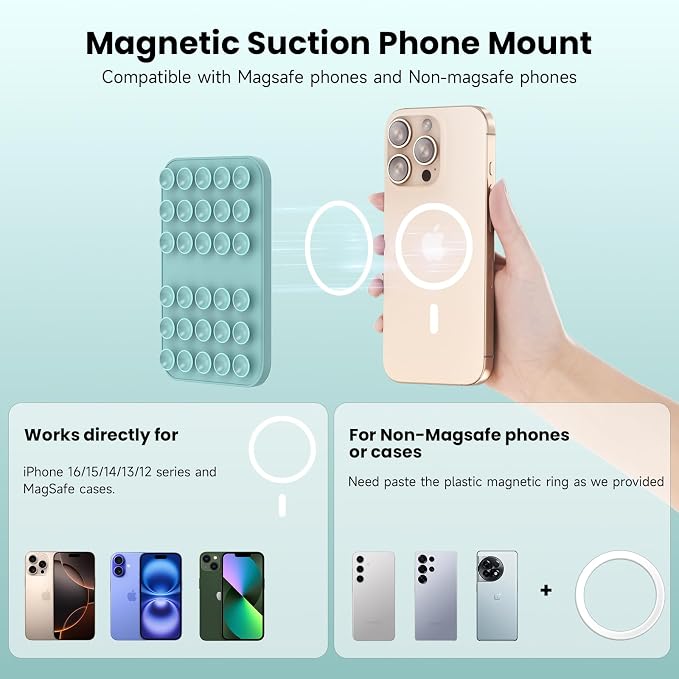 Patented Magnetic Sticky Phone Suction Grip Mount - Image 2