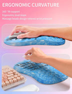 Hokafenle 2in1 Combination, Wave Keyboard Wrist Rest and Ergonomic Curvature - Image 3