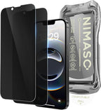 NIMASO for iPhone 16e/13 Pro/13/14 Screen Protector, 2 Pack Privacy Tempered by NIMASO