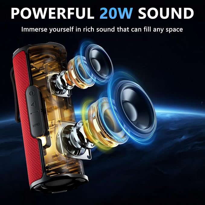COOPERS Portable Bluetooth Speaker, Wireless Bluetooth Speaker, IPX5 Waterproof - Image 7