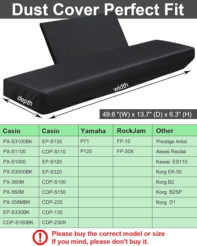 Elastic Lock Music Keyboard Dust Protector Cover - Image 3