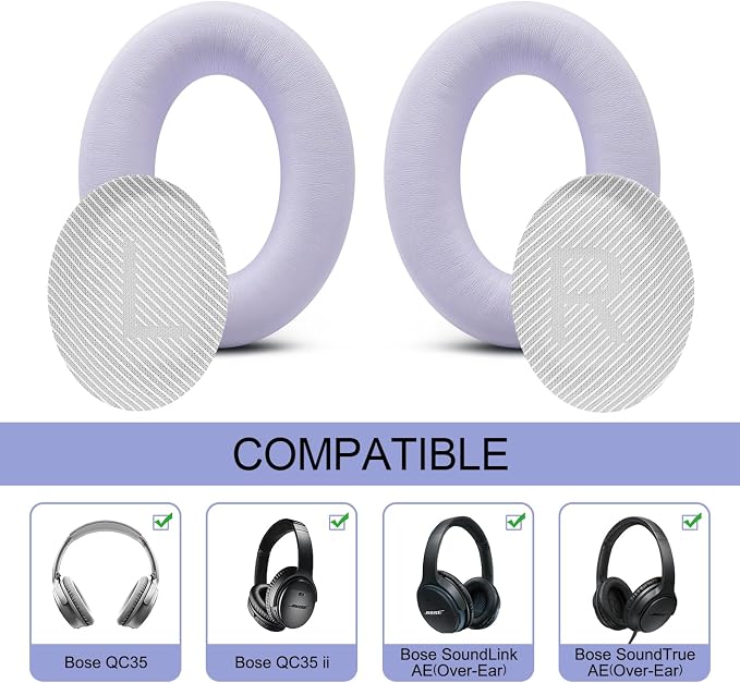 Premium Replacement Ear Pads for Bose QC35 & QC35ii Headphones Made by GEVO - Image 2