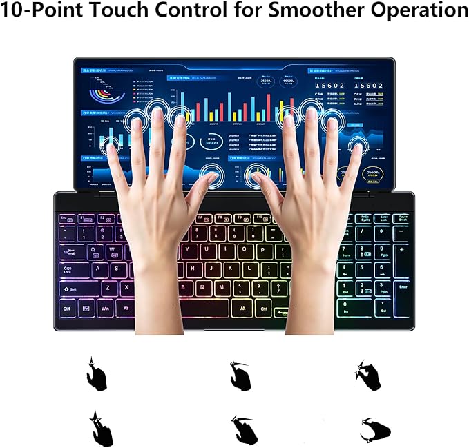 12.8" Portable Touchscreen Keyboard Monitor Stretched Bar Screen Extender - Image 5