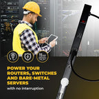 9 Black Verticle Outlets 6 Feet Power Cord Heavy Duty Metal Surge Protector - Image 9