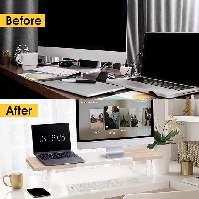 Across-Star Dual-Monitor-Stand-Riser-For-Desk Adjustable Length 32-40 - Image 7