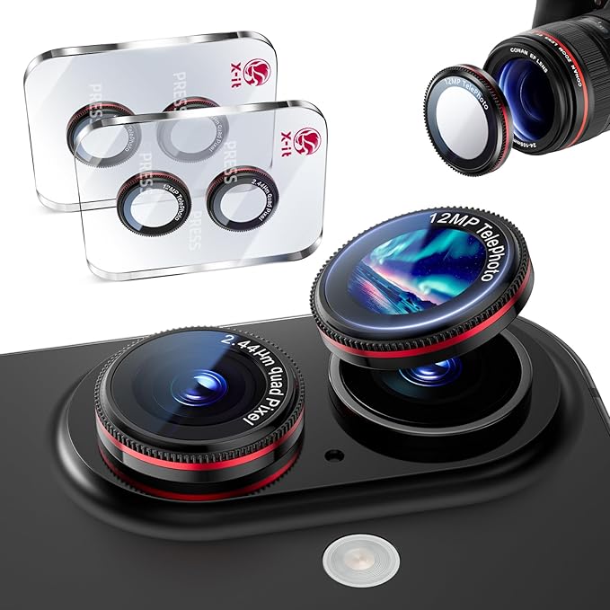 X-it 2 Pack Camera Lens Protector, Shatterproof Anti-Scratch Ultra HD by X-it