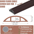 Floor Cord Covers for Wires 6FT Cable Hider Wire Cover Self Adhesive Cord Hider - Image 2