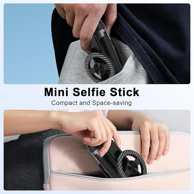 Magnetic Selfie Stick with Remote, 360° Rotation Phone Tripod, 4-in-1 - Image 9