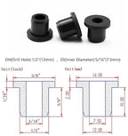 20 pcs 1/2" Drill Hole，5/16" ID Black Silicone Top hat Rubber Grommets - Image 2