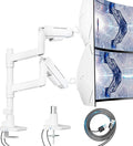Vertical Dual Monitor Mount for 17-49 Inch Ultrawide Heavy Duty Curved Screen by ARESWING