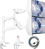 Vertical Dual Monitor Mount for 17-49 Inch Ultrawide Heavy Duty Curved Screen by ARESWING