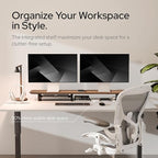 KIVY Dual Monitor Riser with Integrated Metal Shelf - Image 3