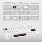 KEEBMONKEY WOBKEY Rainy 75 CNC Aluminum HMX/JWK/Cocoa Switches Triple-Mode - Image 2