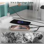 3 in 1 USB C to Multi Charging Cable, Travel Charger Cables - Image 2