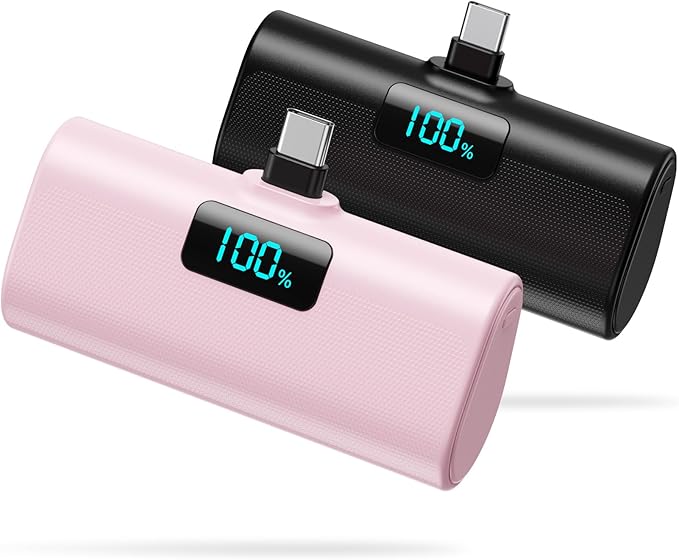 Mini Portable Charger for iPhone 17/16/15 Series, 6000mAh LCD Display PD Fast by HETP