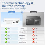 Inkless Portable Printer for Travel, Wireless Thermal Printer Supports 8.5 x 11 - Image 4