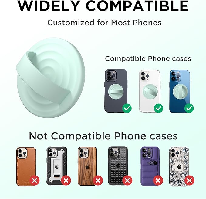 Magnetic Phone Ring Grip Holder, Silicone Finger Loop Grip, Compatible - Image 7
