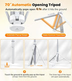 TONEOF 70" Automatic Tripod, Auto-Open Phone Stand - Image 2