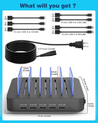 MSTJRY Charging Station for Multiple Devices : 5 Port Multi USB-A Charger - Image 7