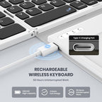 Foldable Bluetooth Keyboard, Portable Full Size Folding Keyboard - Image 5