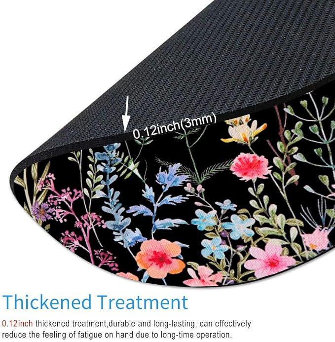 Floral Mouse Pad: Non-Slip Rubber Base & Comfortable Lycra Cloth - Image 3