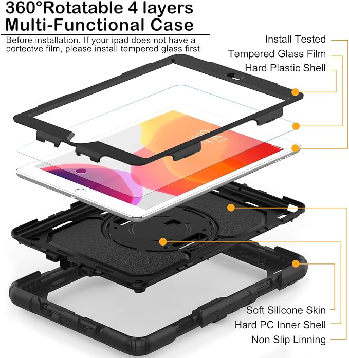 BLOSOMEET Case for iPad 9th/8th/7th Generation 2021/2020/2019 10.2 Inch - Image 2