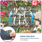 Mouse Pad, Floral Inspirational Quote Mousepad, Square Waterproof Pad Non-Slip - Image 6