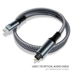 Kumiho Braided USB C to Optical Audio Cable 10Ft USB C to Toslink Optical Cable - Image 7