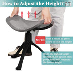 Footrest for Desk Adjustable Height 2-in-1 Function Rotatable Ergonomic Under - Image 2