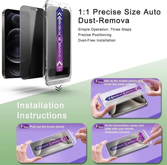 2 Pack Privacy Screen Protector - Image 3