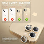 Choiche [3+1 for iPhone 14 Pro/iPhone 14 Pro Max Camera Lens Protector Bling - Image 2