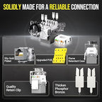 AMPCOM CAT6A UTP RJ45 Keystone Jack 50u Gold Plating Reusable Ethernet Wall Jack - Image 4