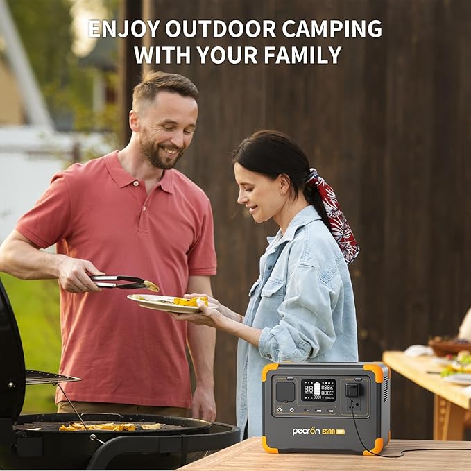 Pecron E500LFP Portable Power Station, 576Wh LiFePO4 Battery, 600W AC Outlets - Image 4