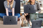 CISSOOK Black Glitter Case for MacBook Air 13.6 inch 2025 2024 2022 Release - Image 8