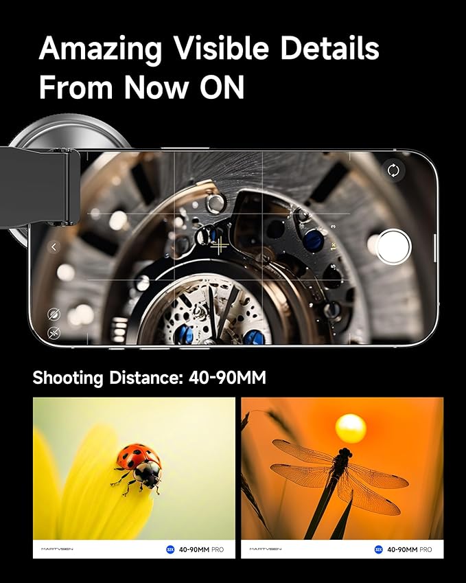 32X Macro Lens Kit for iPhone, 3 in 1 Phone Camera Lens Kit, 52MM CPL Lens - Image 2