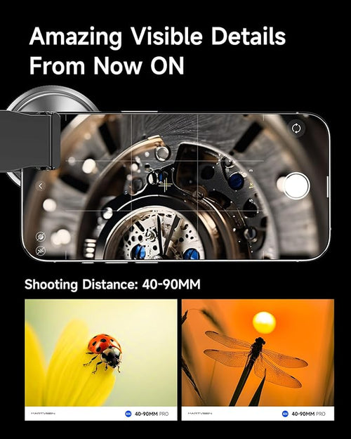 32X Macro Lens Kit for iPhone, 3 in 1 Phone Camera Lens Kit, 52MM CPL Lens - Image 2